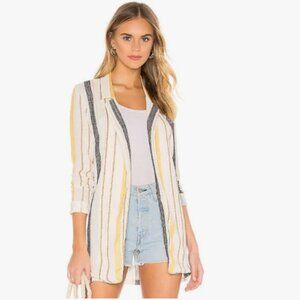 BEACH RIOT Blake Striped Textured Oversized Blazer Small